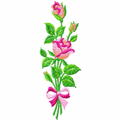 Flowers And Tree Embroidery Design 8